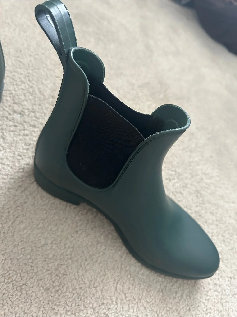 J. Crew Women's Chelsea Rain Boots in Dark Green